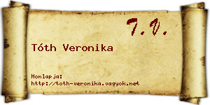 Tóth Veronika névjegykártya